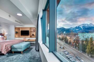Люкс с видом на горы в Отеле Hotel Aquarion Zakopane